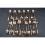 Various Victorian silver teaspoons, comprising; nine Kings pattern, London 1874 by Lias & Lias,