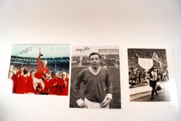 A World Cup 1966 Selection Programme, together with a signed photograph of Nobby Stiles, 8" x 10",