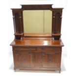 A Victorian mahogany mirror back sideboard,