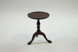 An 19th century mahogany miniature tripod table,