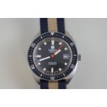 Tissot, Navigator Automatic, a vintage stainless steel tonneau-shaped wrist watch,