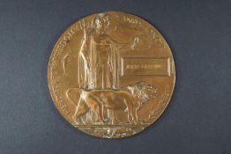 A WWII bronze death penny,