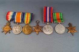 A set of three WWI medals, named to 9299 PTE W Howell ASC,