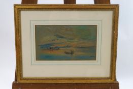 Hercules Brabazon Brabazon (1821-1906), Calm seas, pastel, signed with initials lower right, 15.