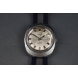 Caravelle Chronomatic, a 1970's stainless oblong wrist watch,