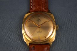 Yema, a 1970's gold-plated oblong wrist watch,