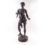 A composite sculpture of a semi-naked Greek figure, possibly Hephaestus,