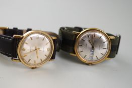 Kelton, a vintage gold-plated and stainless round wrist watch,