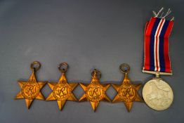 A 1939/45 War medal and Star, with Atlantic Star, Italy Star,