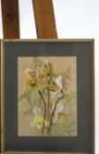 Jane Horton, Orchids, Bodycolour, Signed and dated, 1/75, lower left,