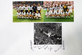 A signed photograph of Arsenal after the 1971 Cup, signed by McNab, Mclintock, Storey, George,
