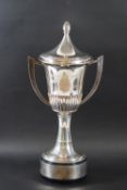 The Royal Hunt Cup, Royal Ascot 2014, a silver trophy cup and cover, with two swept-scroll handles,