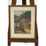 English School, late 19th century, Clovelly, Watercolour,