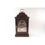 An early 20th century mahogany eight day bracket clock,