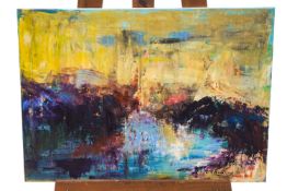L Savarion, landscape, oil on canvas, signed lower right, 50cm x 70cm,