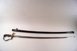A WWI German Officer's sword, the blade engraved Eickhorn, Solingen,