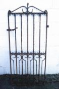 A Victorian wrought iron garden gate,