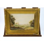 English School, first half of 19th century, extensive landscape, watercolour,