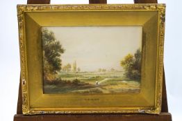English School, first half of 19th century, extensive landscape, watercolour,