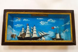 A Victorian ship diorama of the "Alfred", made by A Lingham,