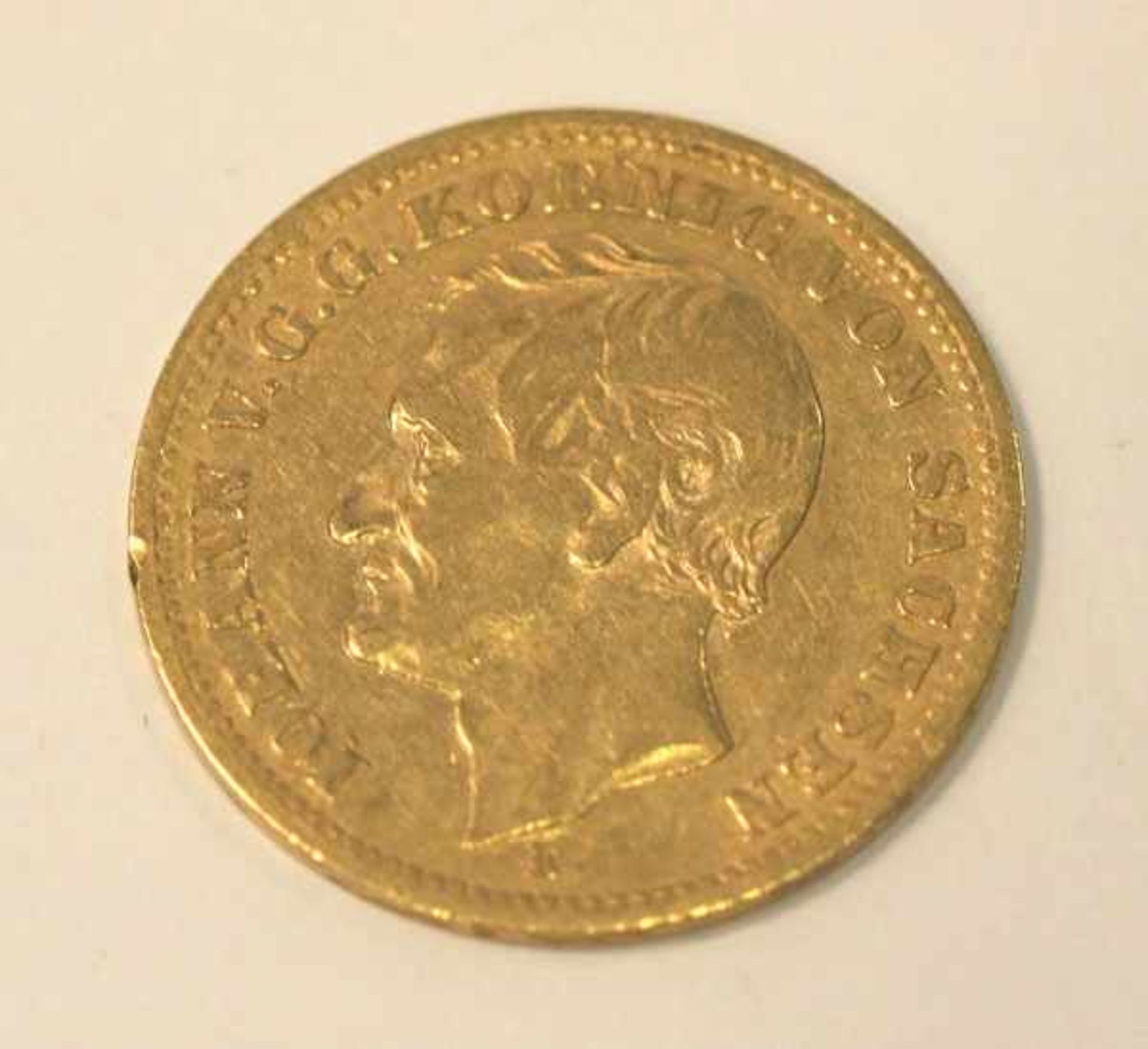 10 Reichsmark, Gold, Sachsen Königreich, Johann 1873 E, Jaeger 257, ss