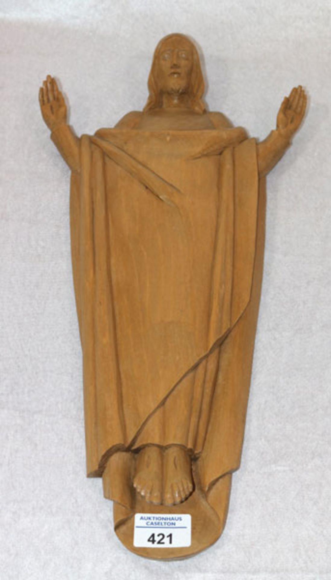 Holz Relieffigur 'Die Auferstehung', H 45 cm, B 23 cm