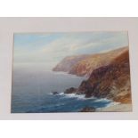 John Shapland – watercolour – Coastal scene, signed, 9.75” x 14”.