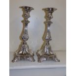 A pair of Victorian style EP candlesticks.