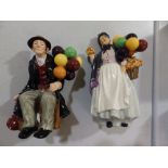 A Royal Doulton figure 'Balloon Seller' and one other. (2)