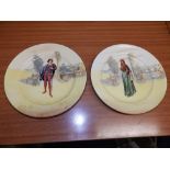 A pair of Royal Doulton Romeo & Juliet plates.