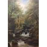 William Widgery – oil on canvas – Becky Falls, inscribed verso, 35” x 23”.