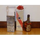 A boxed bottle of Canadian whisky – 'Seagram's V.O. Fifth' and a boxed Chivas Regal 12 Year Old