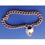 A 9ct hollow curb link bracelet – a/f.