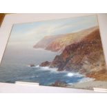 John Shapland – watercolour – Coastal scene, signed, 9.75” x 14”.