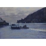 Michael Norman (born 1943) – pastel drawing – Lower Ferry, Dartmouth.