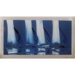 Duncan MacGregor – A 'Glass Edition' print – 'Blue Harmonics II', 32/95, 16.5” x 34”.