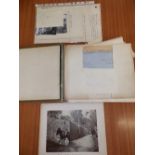 A folder containing a photograph of a mounted British soldier in a street in Tangier together with