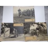 Les Archer, Junior - Five large format black & white 'Motor Cycling' copyright photographs from