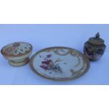 A Hadley Worcester porcelain pot pourri, another by Locke & Co. and a floral painted Worcester