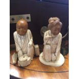 A pair of Meiji period Japanese figures – a/f