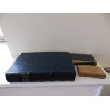 A Bible in modern hand-made leather binding together with an old Common Prayer Book and a Common