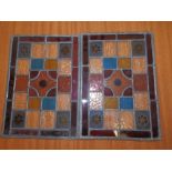 Two small stained glass panels – 1a/f.