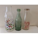 A Barnstaple bottle – 'Dornat' and two others. (3)