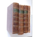 Three volumes Willis's 'Cathedrals', full calf, 1742 and 'Churches of Wales', 1733. (4)