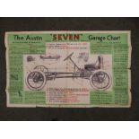 An Austin Seven Garage Chart.