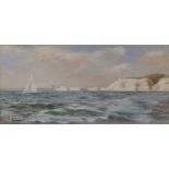 Reginald Fishley – oil – The Needles, Isle of Wight, signed & dated 1905.