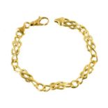 A 9 ct gold bracelet, fancy link, 16.3 grams.