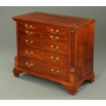 A George III mahogany North Country chest of drawers,