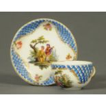 A miniature Helena Wolfsohn Augustus Rex cup and saucer. Saucer diameter 7 cm.