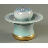 Tobias Harrison, a ceramic water feature. Diameter 30 cm.